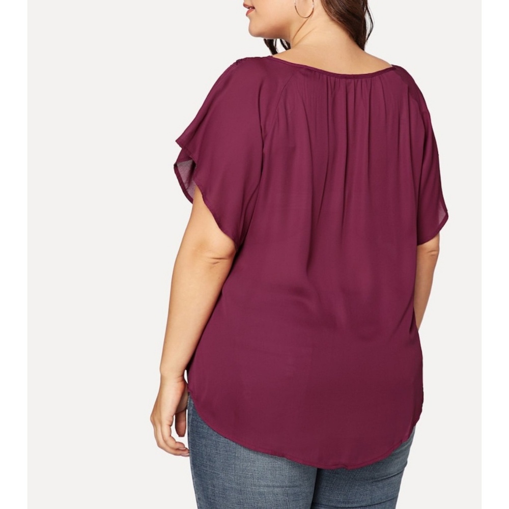 BSH Boutique Elegant Purple Blouse - Picture 5 of 7
